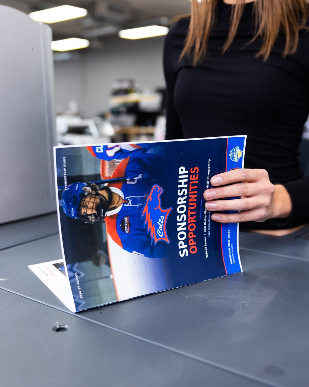 Mountain View Colts sponsorship booklet fresh off the digital press