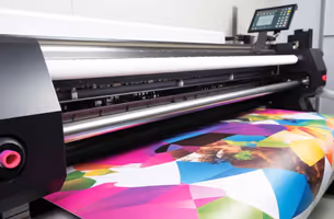 large printer printing a sign